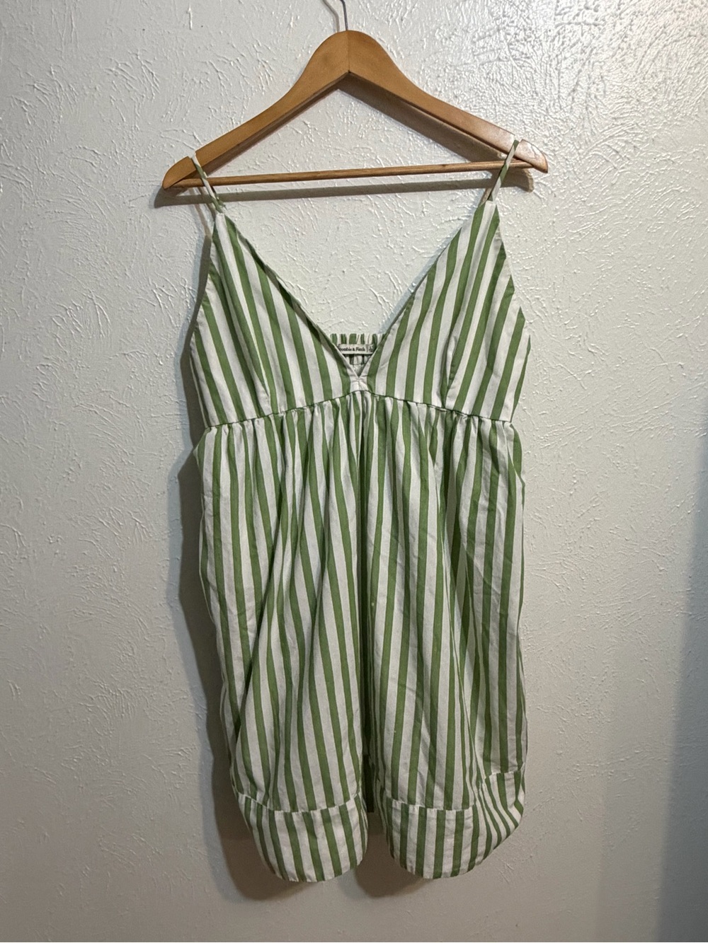 Striped Green & White Women Dress